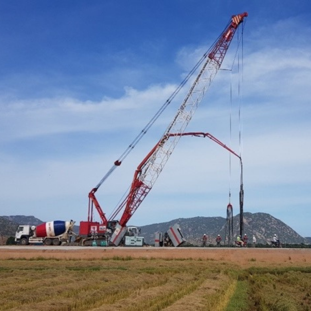 Menard Asia has completed soil improvement using Controlled Modulus Column for Dam Nai Wind Farm in Ninh Thuan Province, Vietnam.